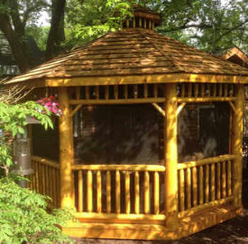 Log Octagon Gazebo Kit #10